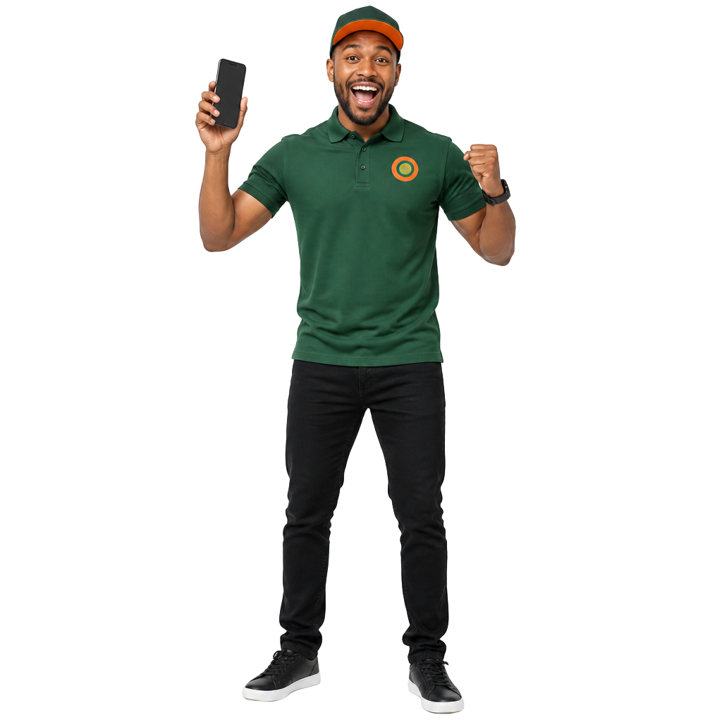 Excited QuoteBuddy customer celebrating the quotes received on their phone